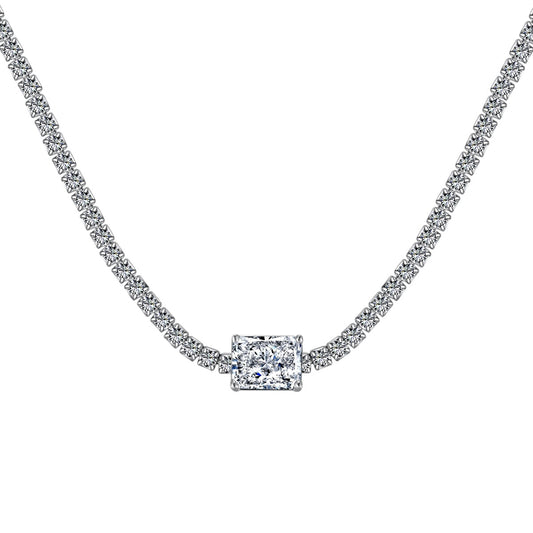 [Together]2.0 carat Ornate Emerald Cut Necklace