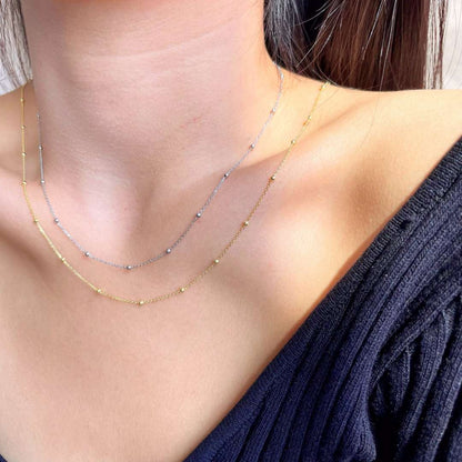 [Together]Small Bead Clavicle Chain Simple Necklace