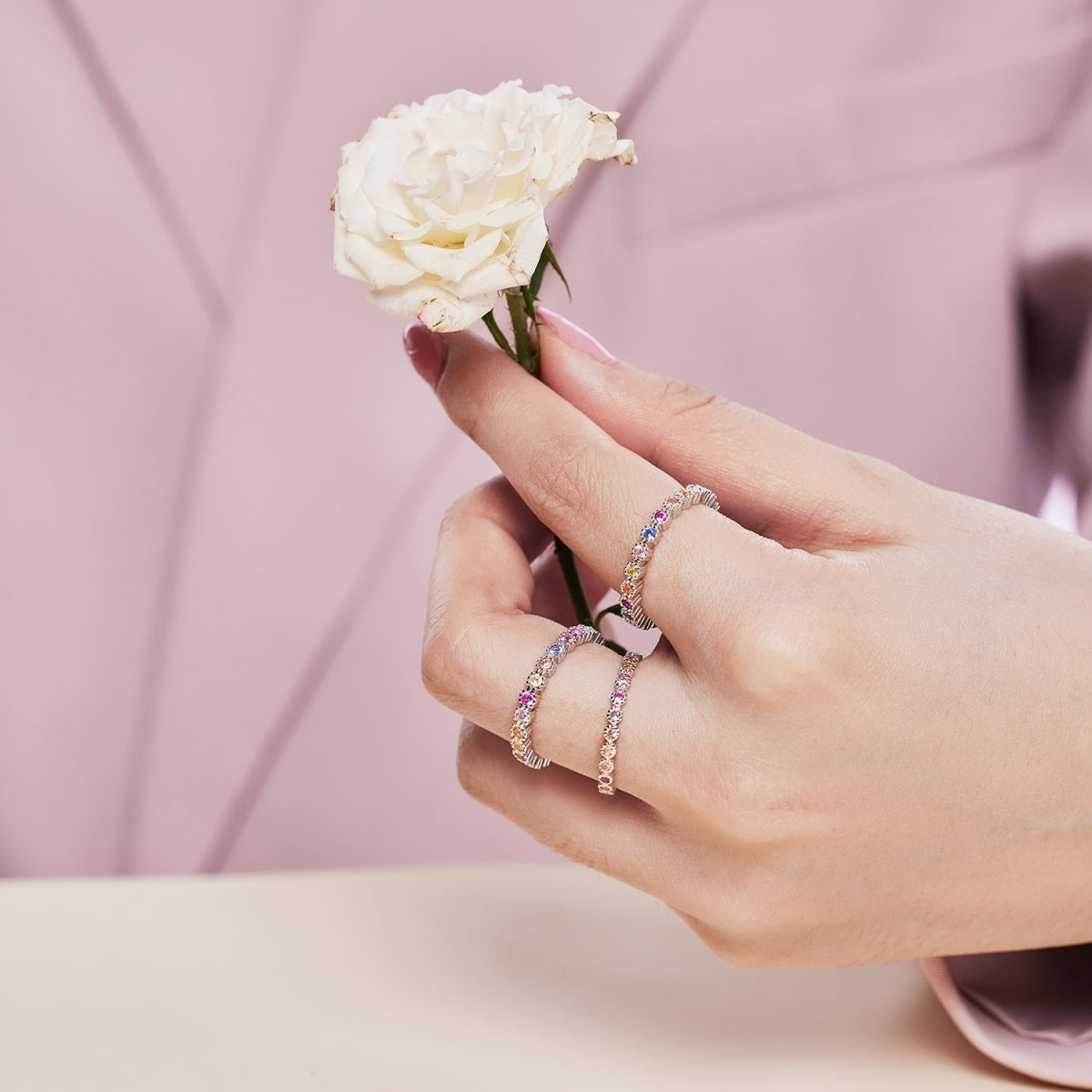 [Together]Elegant Energetic Round Cut Daily Ring