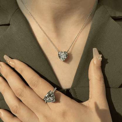 [Together]6.0 carat Radiant Heart Shape Necklace