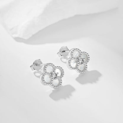 [Together]Four-Leaf Clover Flower Shape Exquisite Earrings