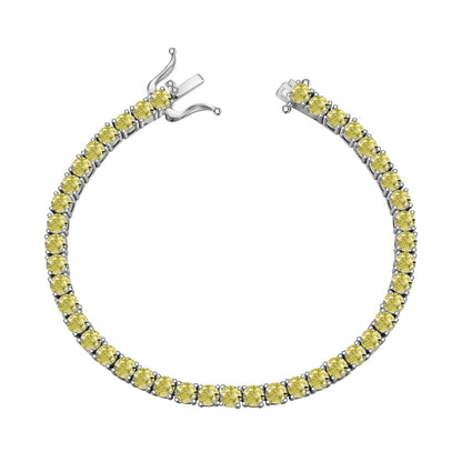 [Together]Ornate Dazzling Round Cut Tennis Bracelet