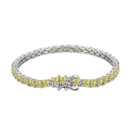 [Together]Ornate Dazzling Round Cut Tennis Bracelet