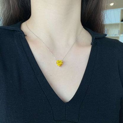 [Together]6.0 carat Radiant Heart Shape Necklace