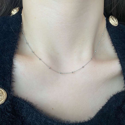 [Together]Small Bead Clavicle Chain Simple Necklace