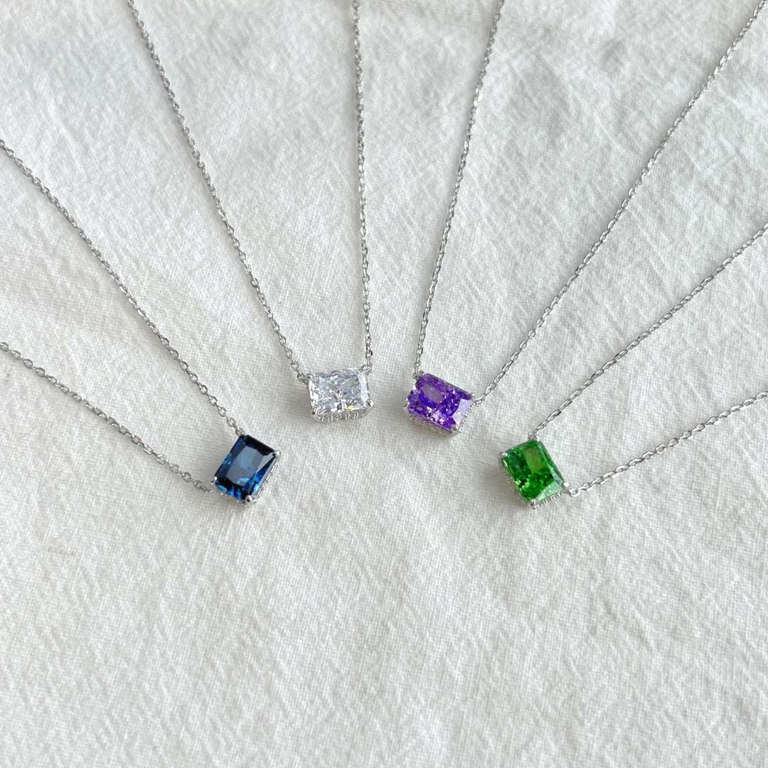 [Together]Luxurious Square Shape Colorful Necalack