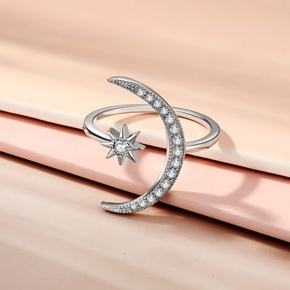 [Together]Eternity Moon & Star Ring