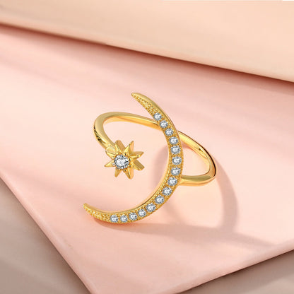 [Together]Eternity Moon & Star Ring