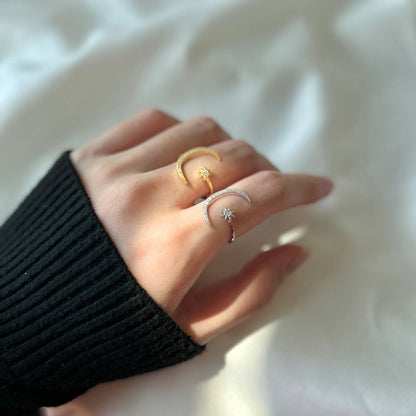 [Together]Eternity Moon & Star Ring