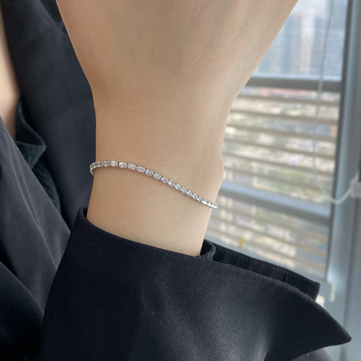 [Together]Elegant Emerald Cut Daily Bracelet