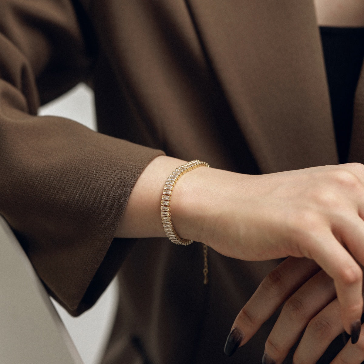 [Together]Exquisite Emerald Cut Daily Bracelet