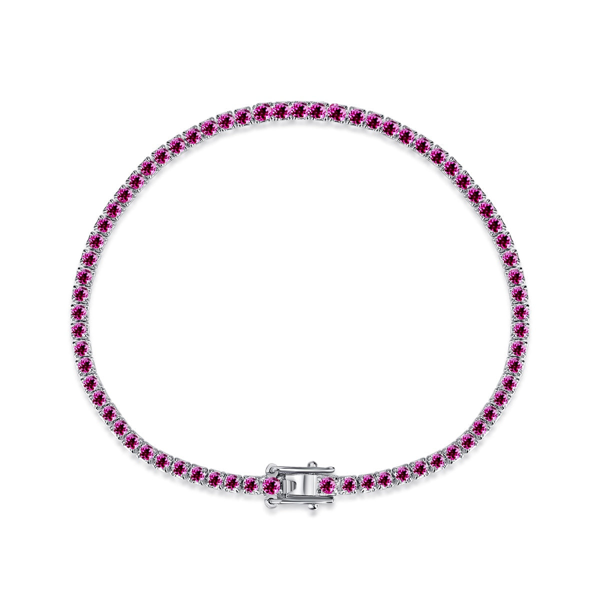 [Together]Dazzling Colorful Round Cut Daily Bracelet