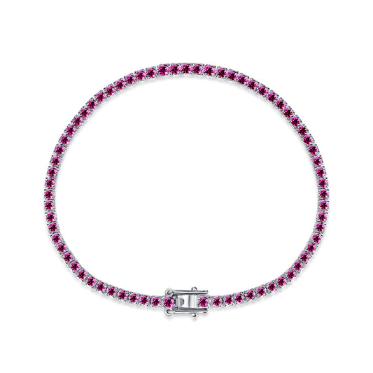 [Together]Dazzling Colorful Round Cut Daily Bracelet