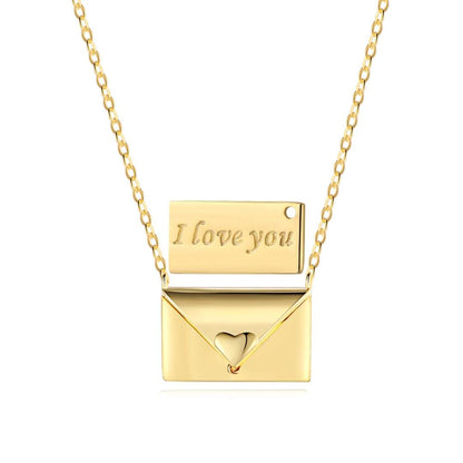 [Together]Envelope Heart Shape Mother's Day Necklace