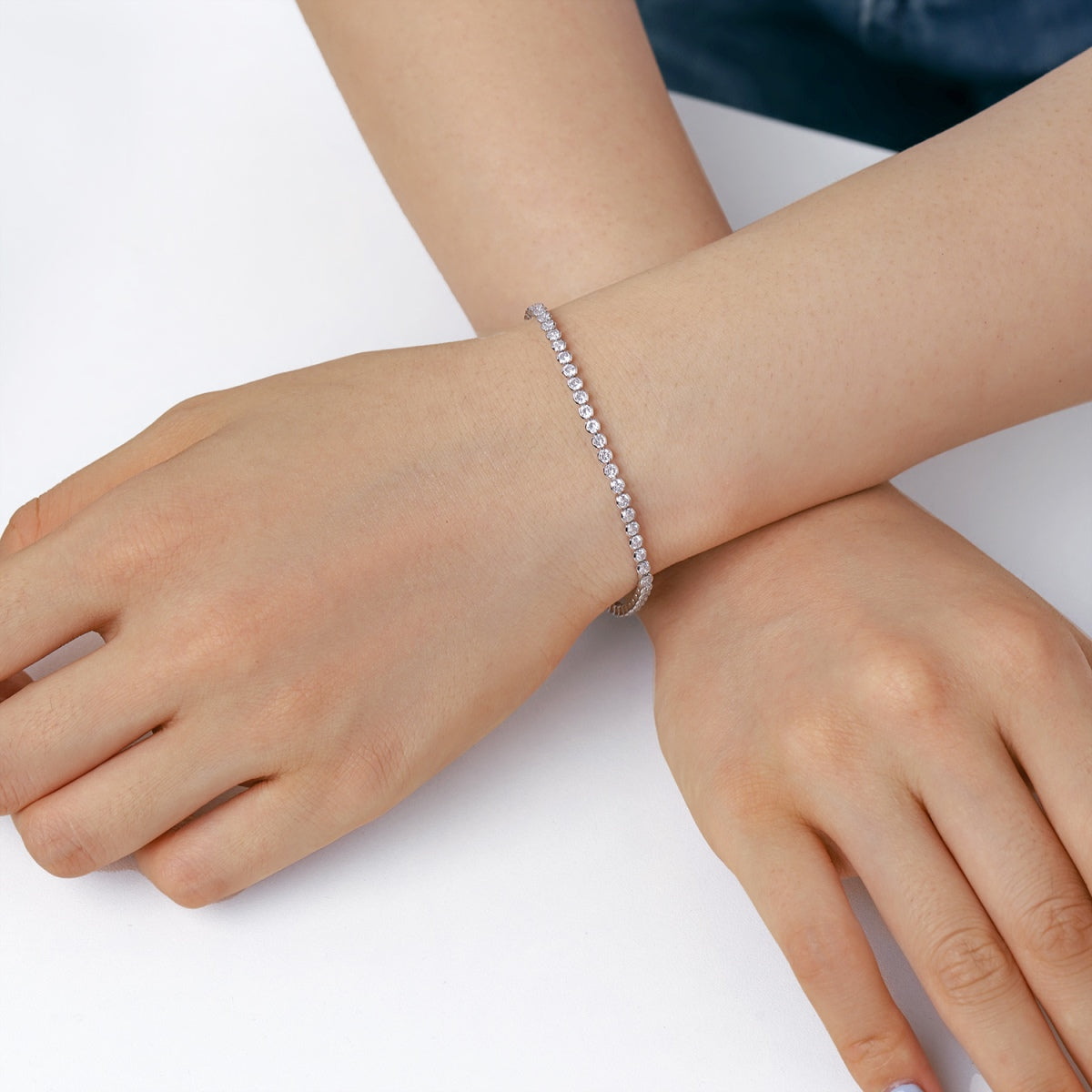 [Together]Dazzling Sparkling Round Cut Daily Bracelet