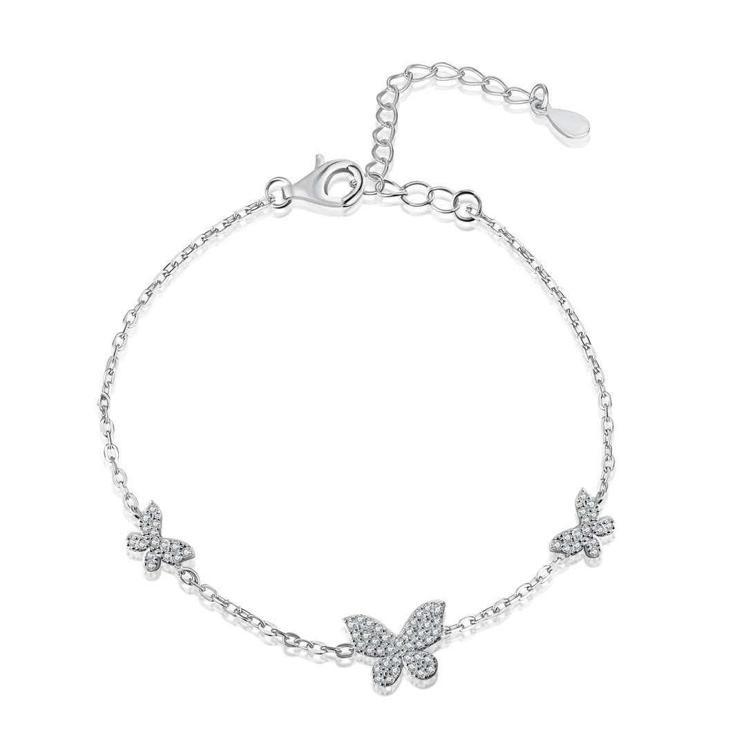 [Together]Delicate Butterfly Pendant Bracelet