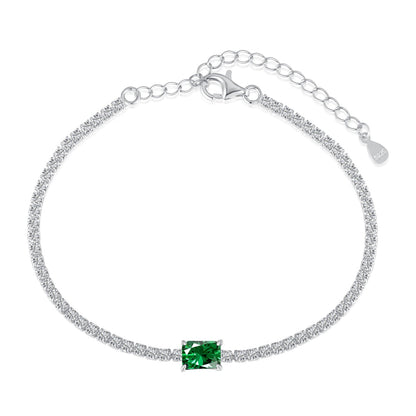 [Together]1.0 Carat Unique Emerald Cut Banquet Bracelet