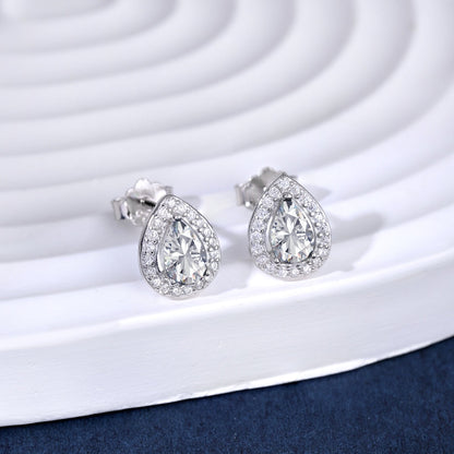 [Together]Luxurious Water Drop Shape Earrings