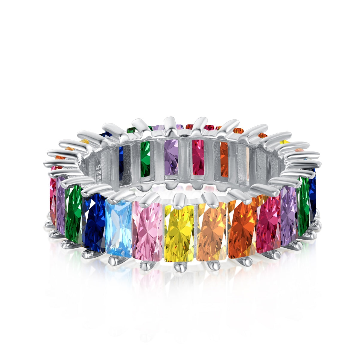 [Together]Unique Colorful Radiant Cut RIng