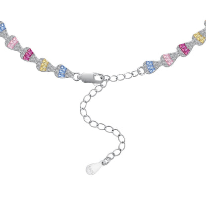 [Together]Radiant Colorful Rainbow Necklace