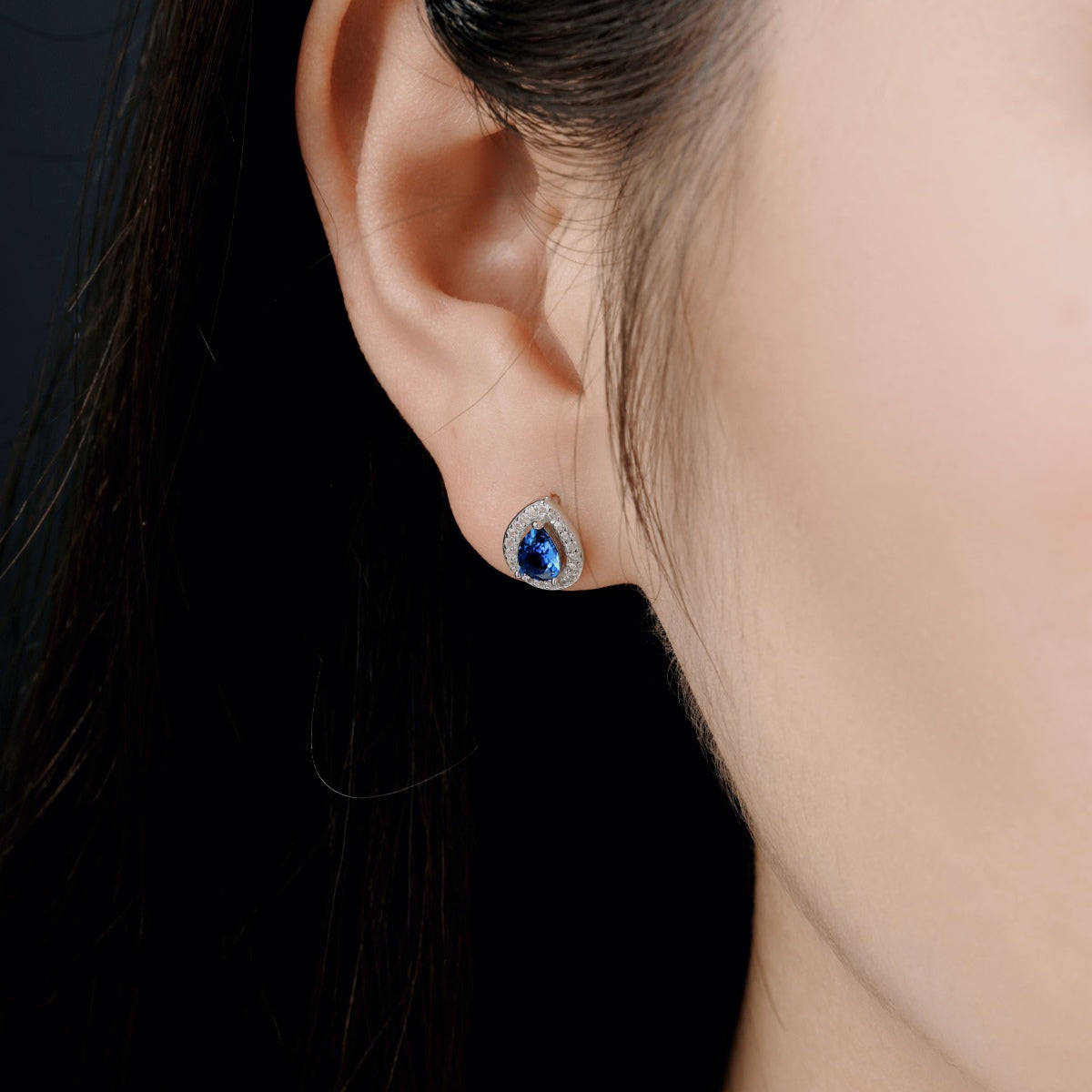 [Together]Luxurious Water Drop Shape Earrings