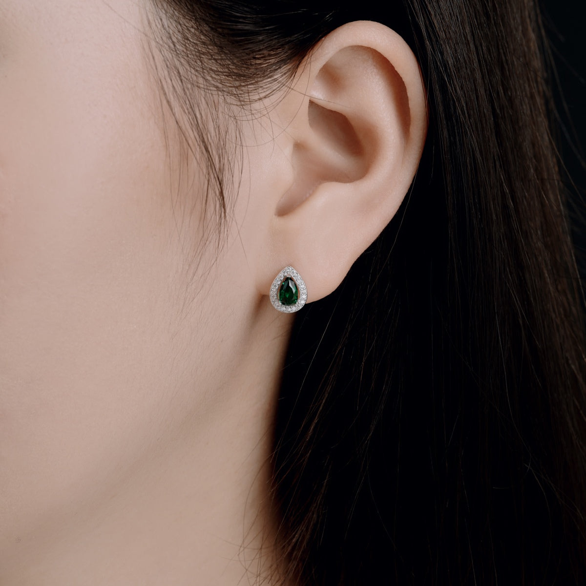 [Together]Luxurious Water Drop Shape Earrings