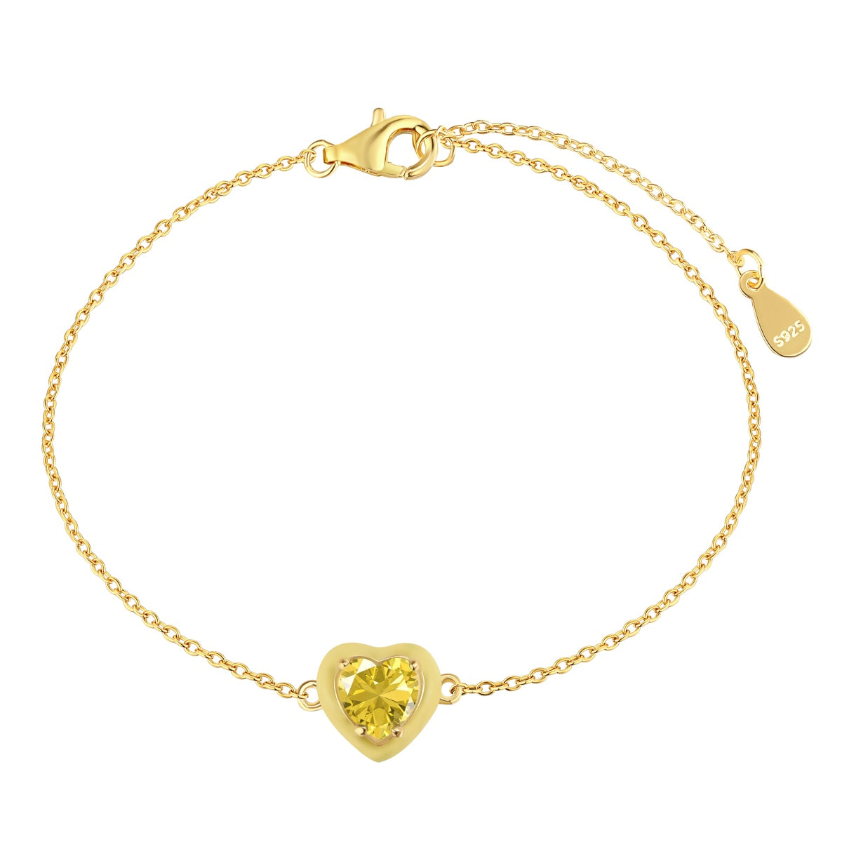 [Together]Sparkling Romantic Heart Shape Lover Bracelet