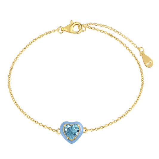 [Together]Sparkling Romantic Heart Shape Lover Bracelet