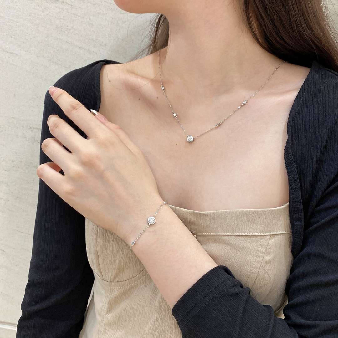 [Together]Dazzling Round Cut Shape Bracelet