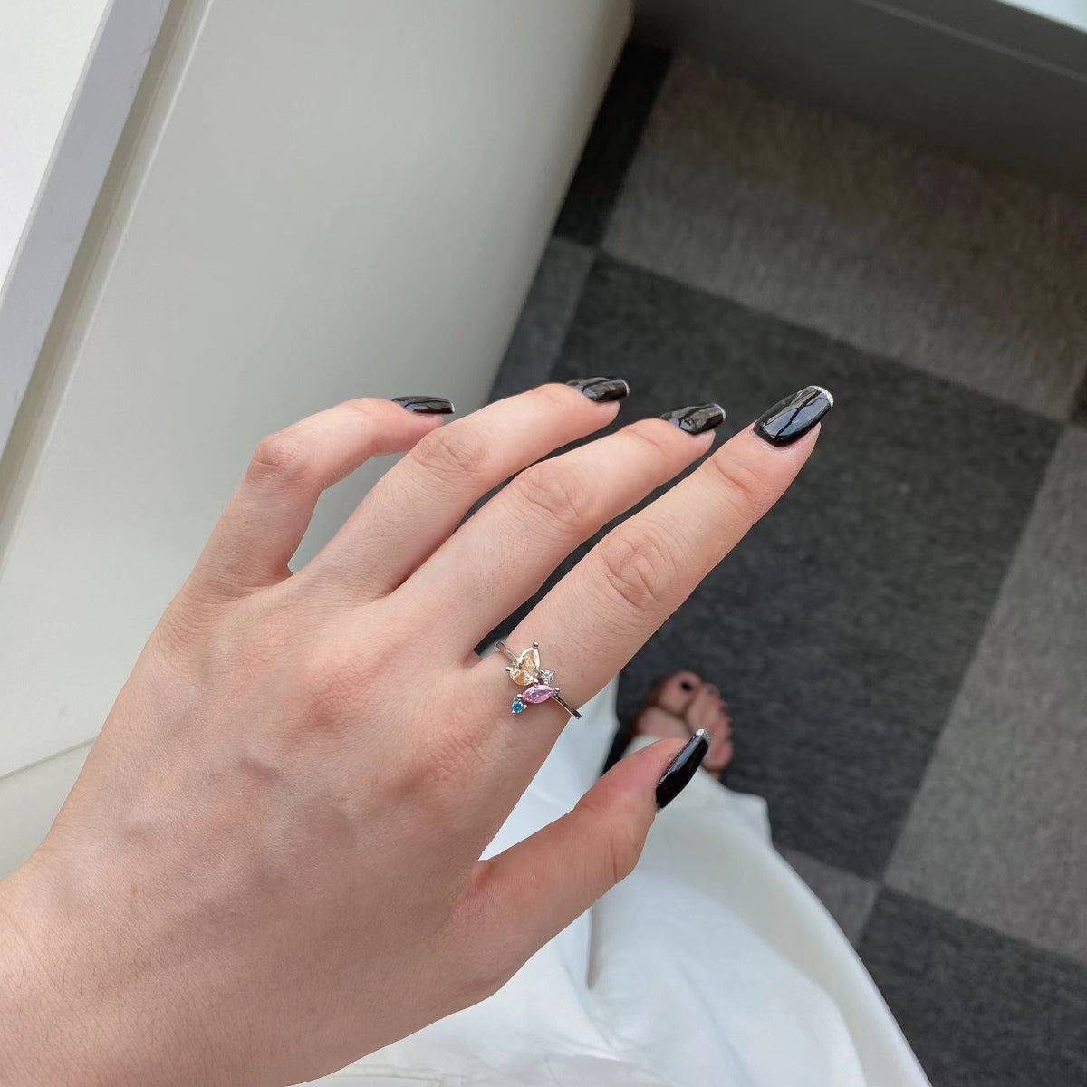 [Together]Radiant Colorful Multi Cut Daily Ring