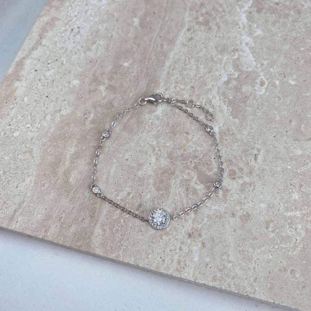 [Together]Dazzling Round Cut Shape Bracelet