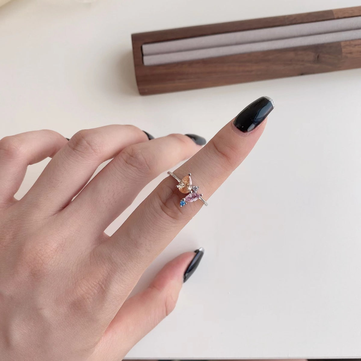 [Together]Radiant Colorful Multi Cut Daily Ring