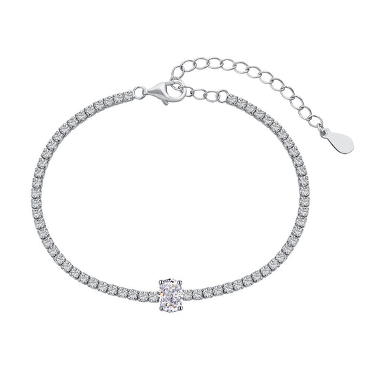 [Together]0.75 Carat Exquisite Oval Cut Daily Bracelet