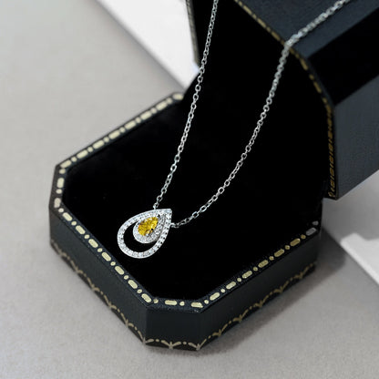 [Together]Sparkling Pear Cut Necklace