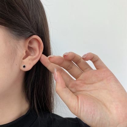 [Together]Sparkling Colorful Round Shape Earrings