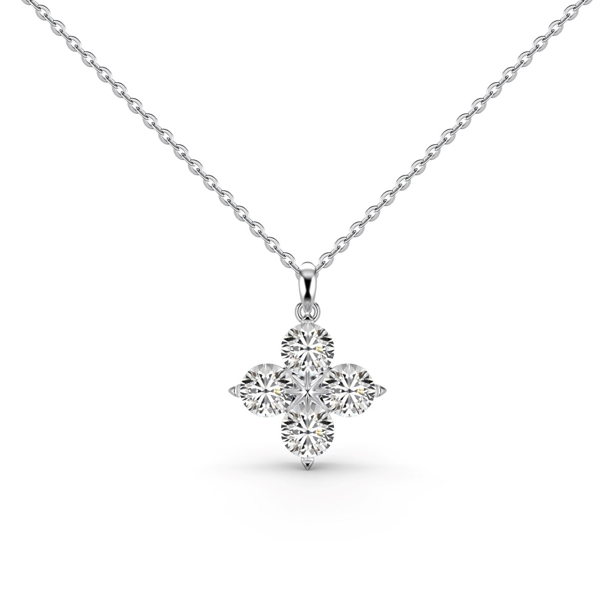 [Together]Four-Leaf Clover And Eight-Pointed Star Necklace