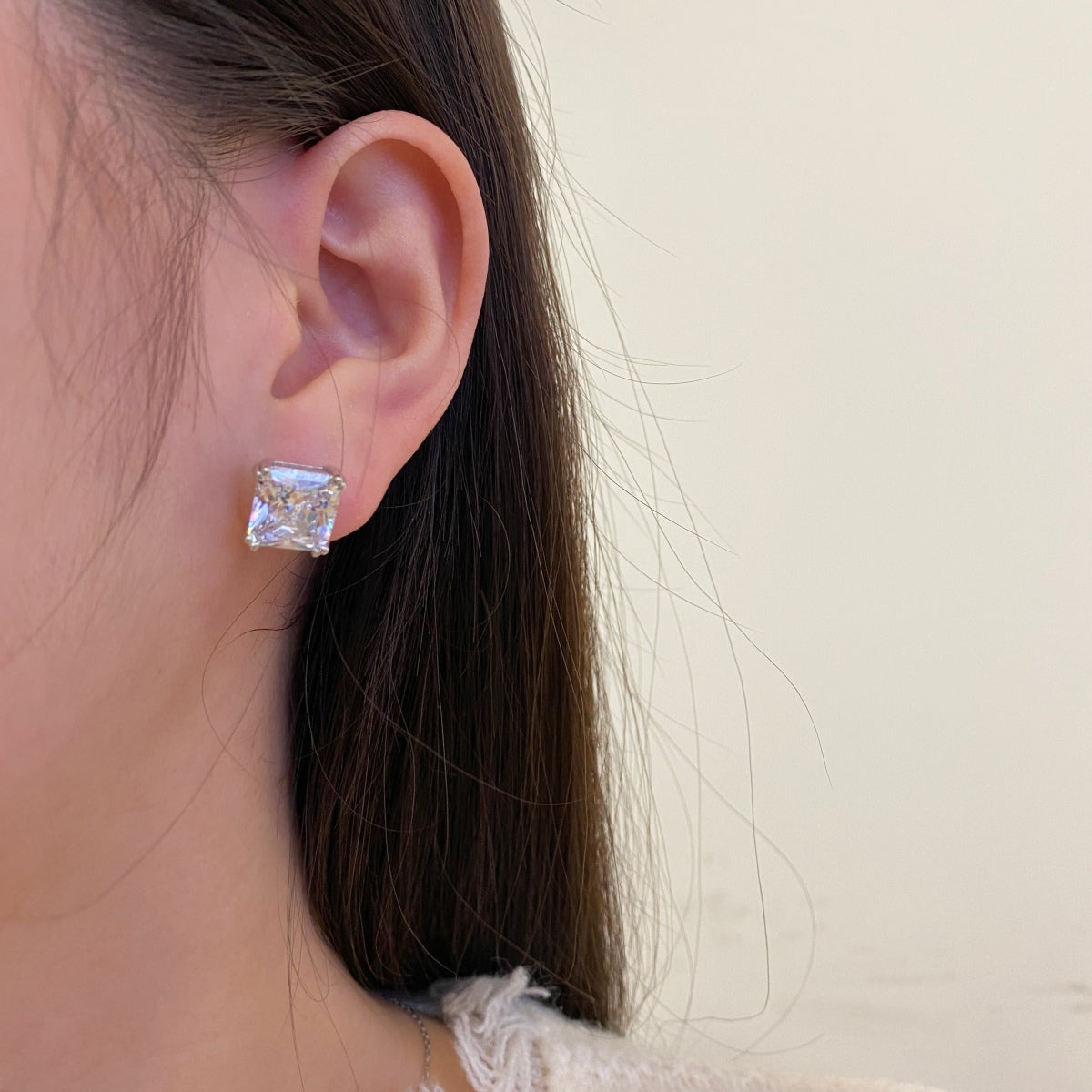 [Together]Delicate Square Shape Earrings