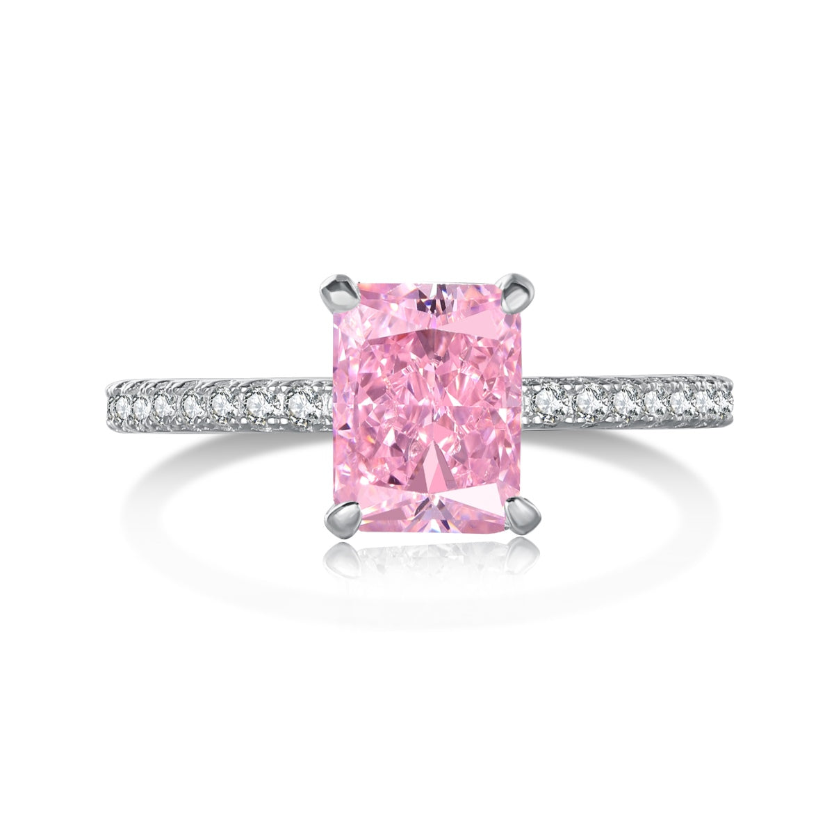 [Together]2.0 Carat Dazzling Sparkling Radiant Cut Party Ring