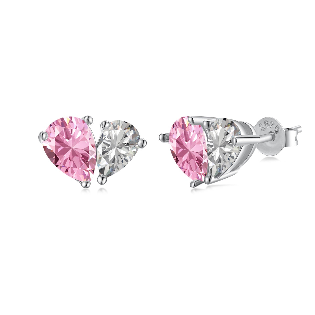 [Together]Dazzling Elegant Heart Cut Lover Earrings