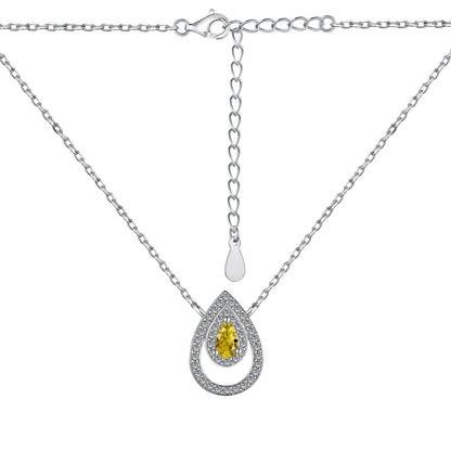 [Together]Sparkling Pear Cut Necklace