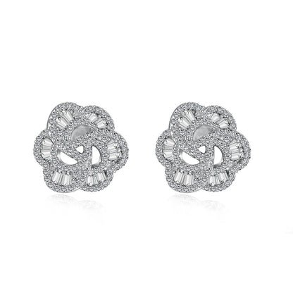 [Together]Exquisite Flower Shape Daily Earrings