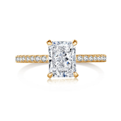 [Together]2.0 Carat Dazzling Sparkling Radiant Cut Party Ring