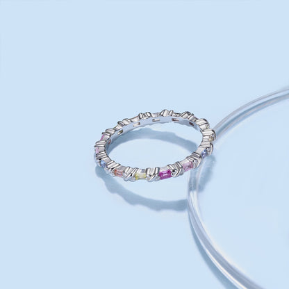 [Together]Charming Colorful Round Cut Daily Ring