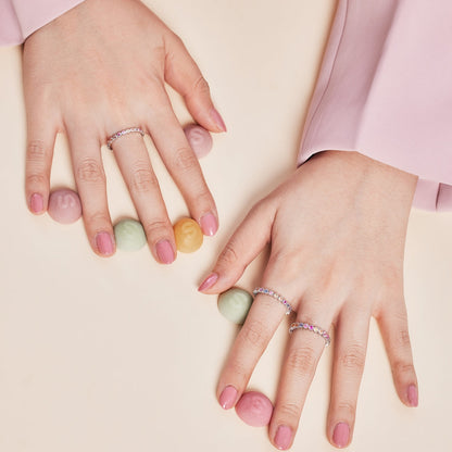 [Together]Exquisite Colorful Round Cut Party Ring