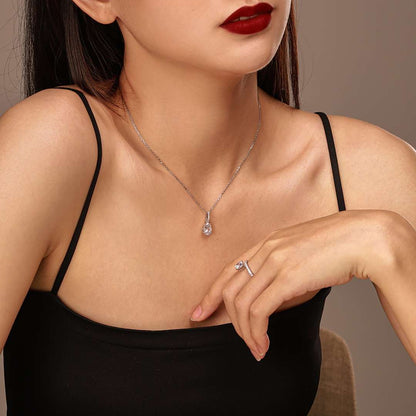 [Together]Delicate Water Drop Shape Fashion Necklace